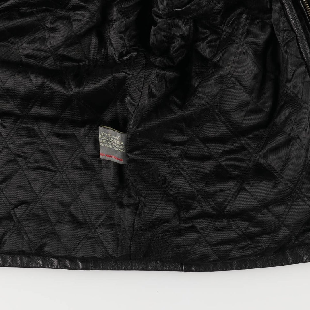 Ben Sherman Swing Top Leather Blouson, Men's XL genuine leather black type Vintage Second Hand