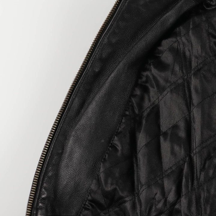 Ben Sherman Swing Top Leather Blouson, Men's XL genuine leather black type Vintage Second Hand