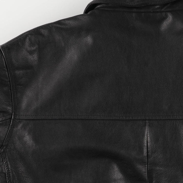 Ben Sherman Swing Top Leather Blouson, Men's XL genuine leather black type Vintage Second Hand