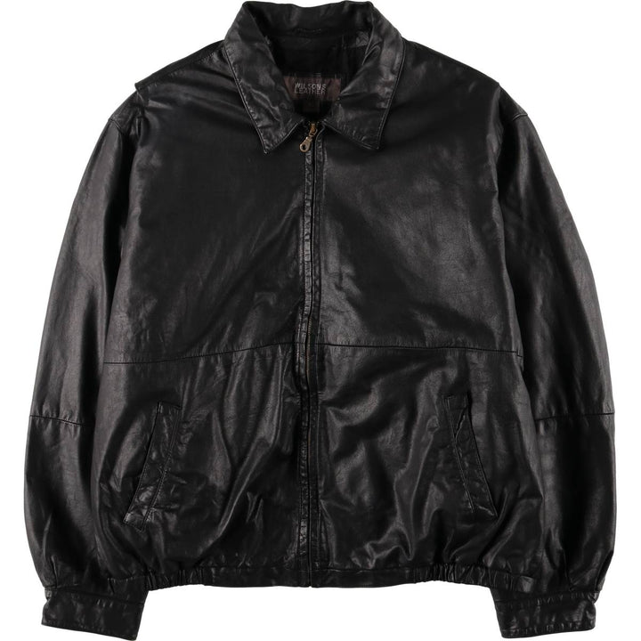 WILSONS LEATHER Swing Top Type Leather Blouson Men's XL Size genuine leather black type Vintage Second Hand