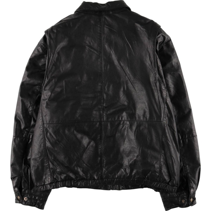 WILSONS LEATHER Swing Top Type Leather Blouson Men's XL Size genuine leather black type Vintage Second Hand