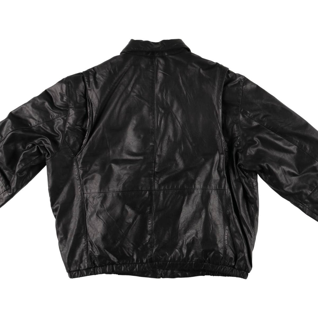 WILSONS LEATHER Swing Top Type Leather Blouson Men's XL Size genuine leather black type Vintage Second Hand