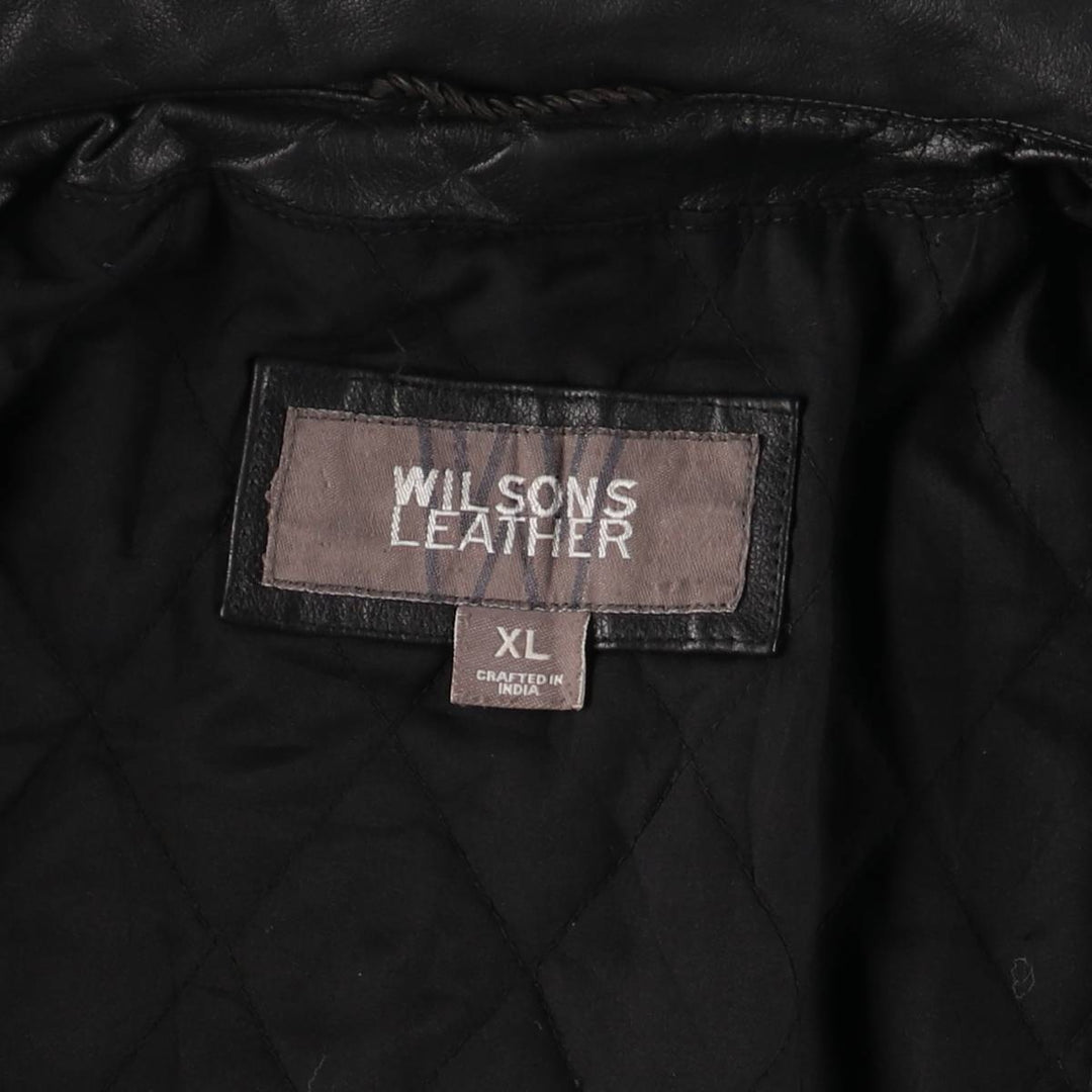 WILSONS LEATHER Swing Top Type Leather Blouson Men's XL Size genuine leather black type Vintage Second Hand