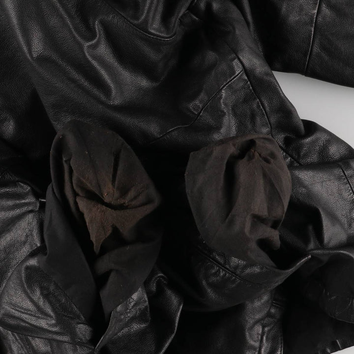 WILSONS LEATHER Swing Top Type Leather Blouson Men's XL Size genuine leather black type Vintage Second Hand