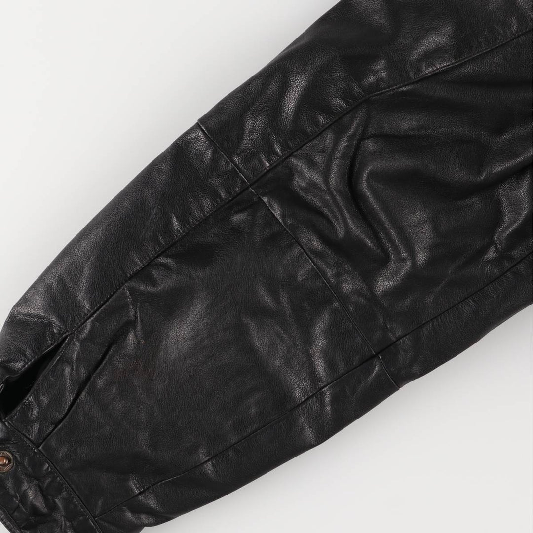 WILSONS LEATHER Swing Top Type Leather Blouson Men's XL Size genuine leather black type Vintage Second Hand