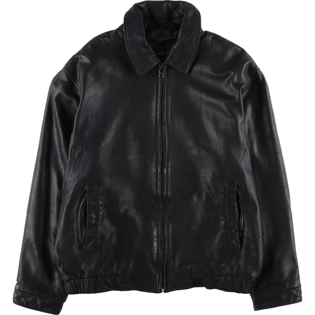 ANDREW MARC Swing Top Leather Blouson, Men's Size L genuine leather black type Vintage Second Hand