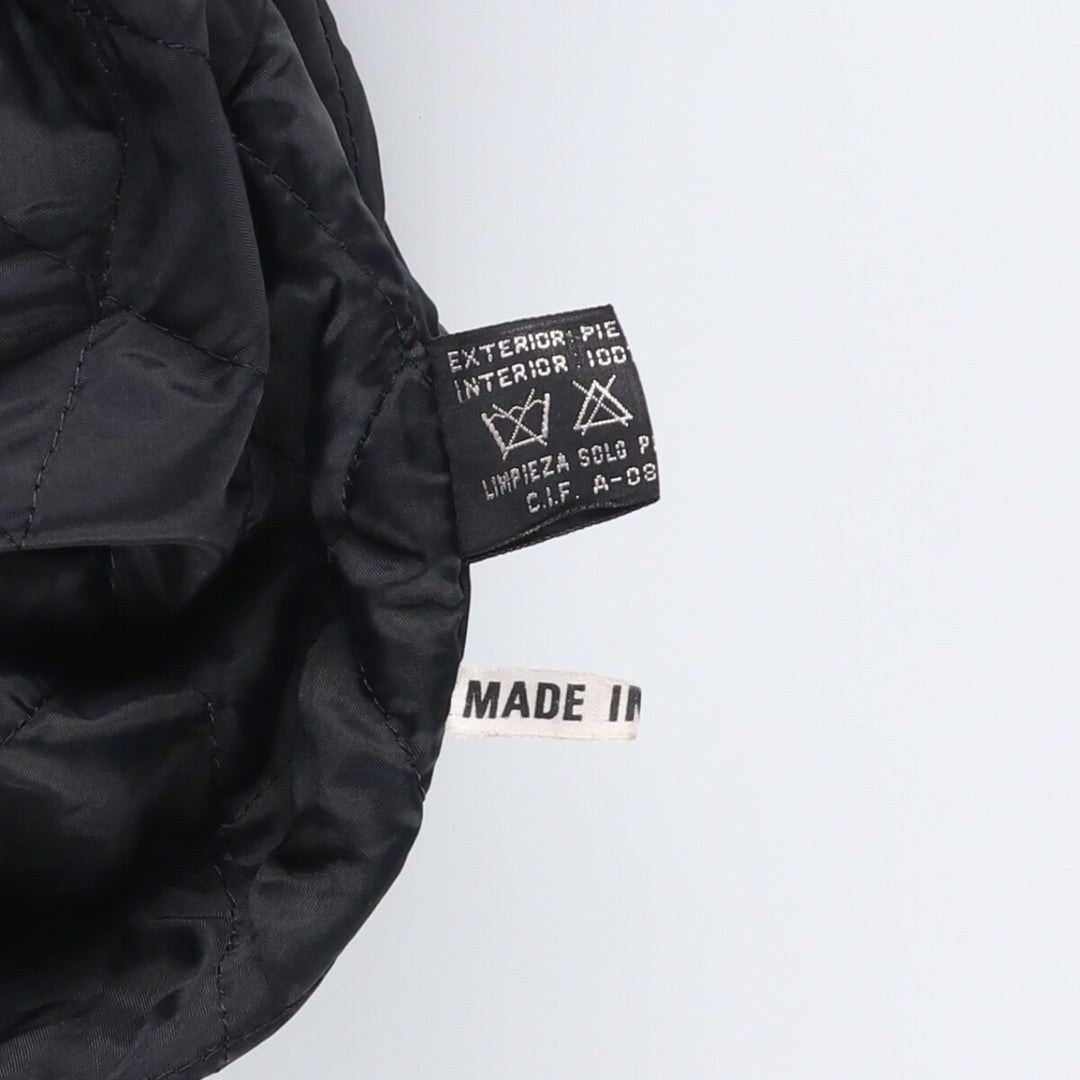 Gold River Leather Flight Jacket, Men's Size L Genuine Leather Cowhide black type Vintage Second Hand