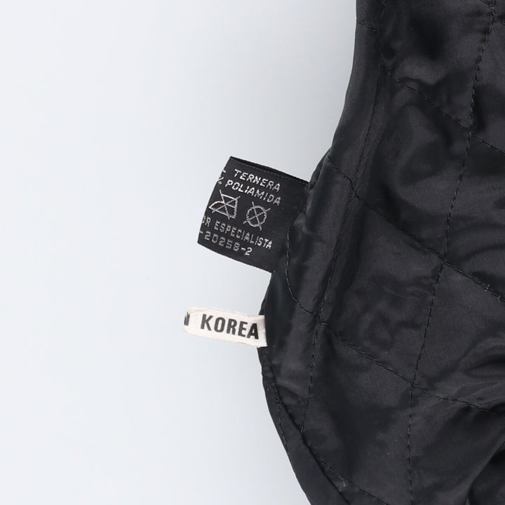 Gold River Leather Flight Jacket, Men's Size L Genuine Leather Cowhide black type Vintage Second Hand