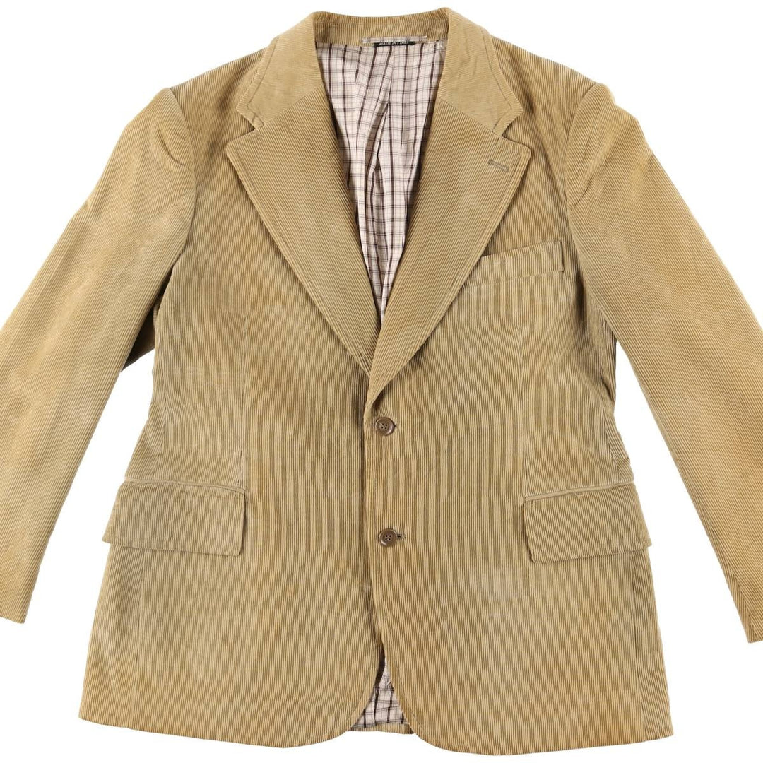 Corduroy tailored jacket, made in Italy, men's size M unclear Beige type Vintage Second Hand