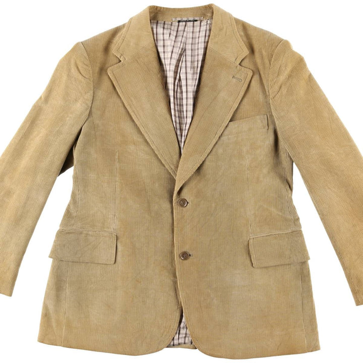 Corduroy tailored jacket, made in Italy, men's size M unclear Beige type Vintage Second Hand