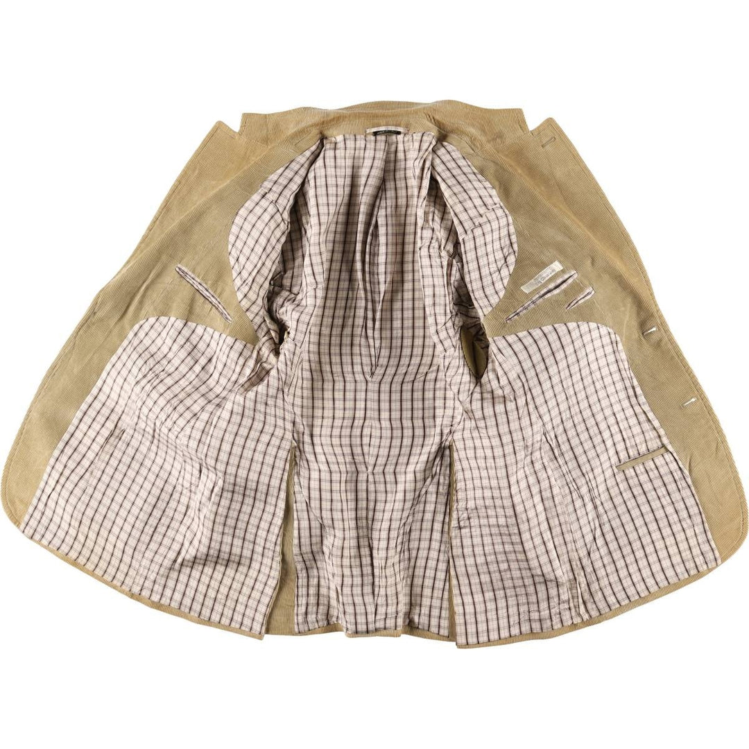 Corduroy tailored jacket, made in Italy, men's size M unclear Beige type Vintage Second Hand