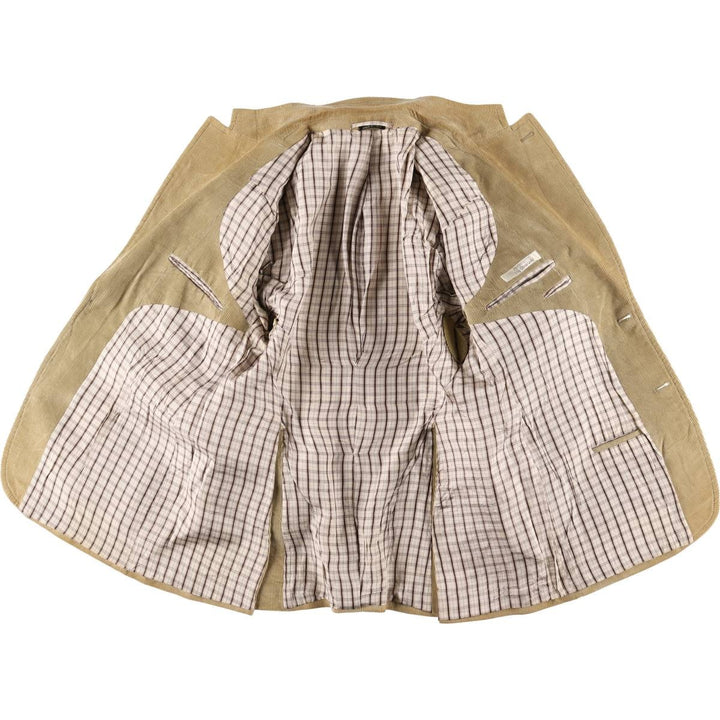 Corduroy tailored jacket, made in Italy, men's size M unclear Beige type Vintage Second Hand