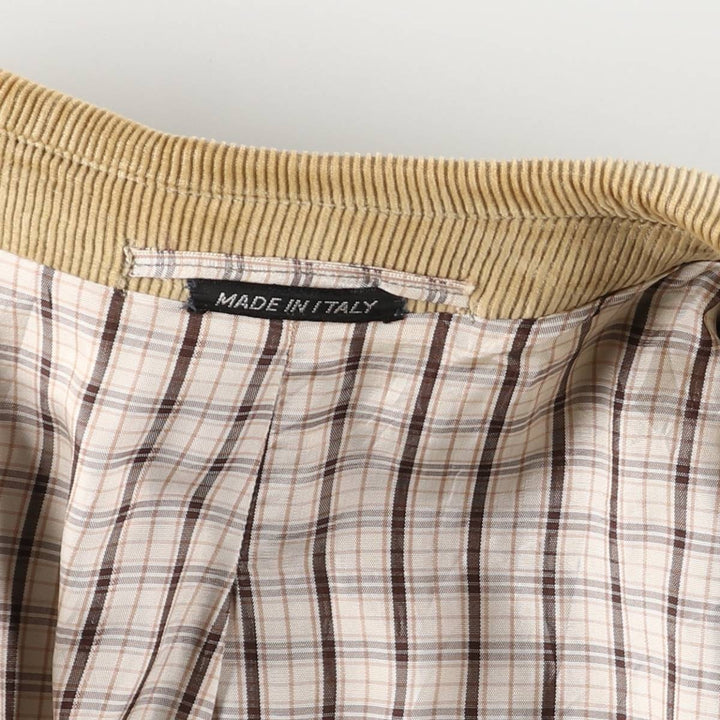 Corduroy tailored jacket, made in Italy, men's size M unclear Beige type Vintage Second Hand