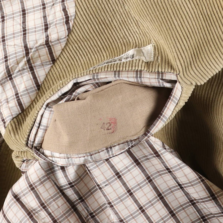 Corduroy tailored jacket, made in Italy, men's size M unclear Beige type Vintage Second Hand