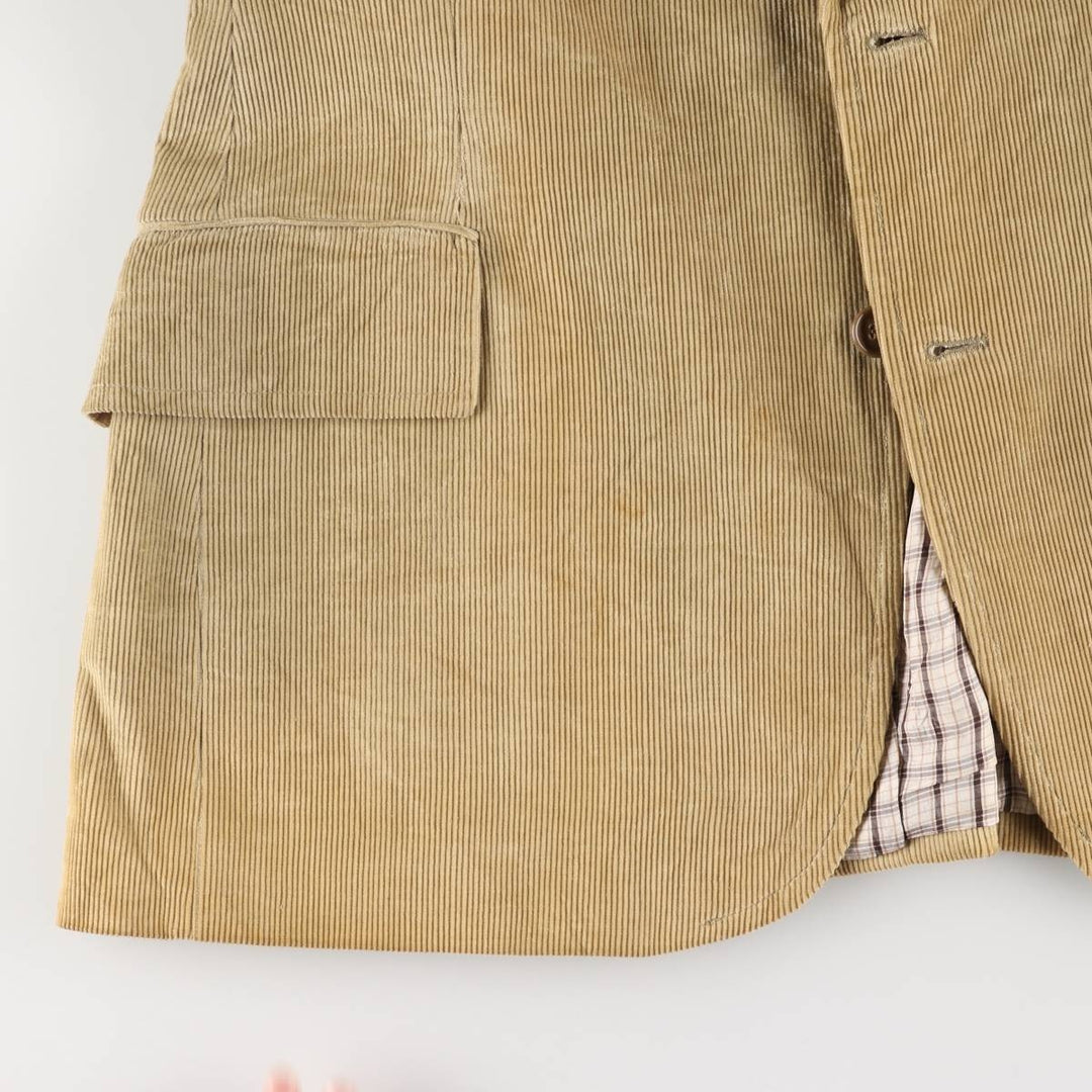 Corduroy tailored jacket, made in Italy, men's size M unclear Beige type Vintage Second Hand