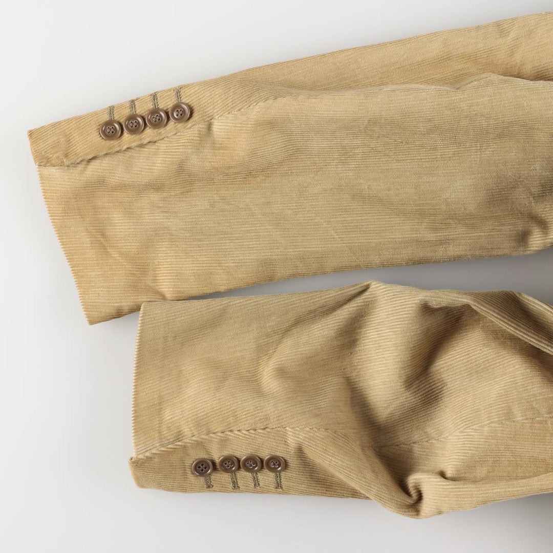 Corduroy tailored jacket, made in Italy, men's size M unclear Beige type Vintage Second Hand