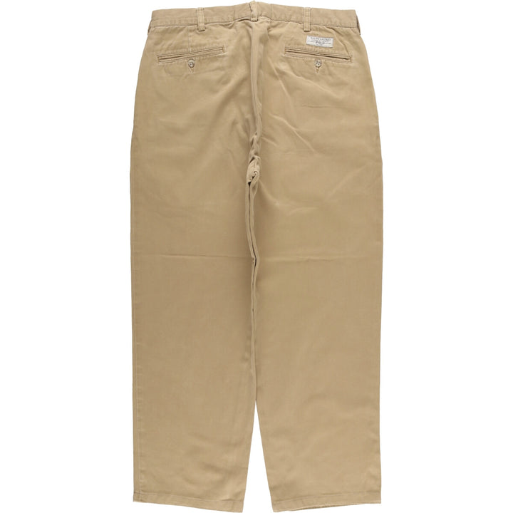 Ralph Lauren POLO by Ralph Lauren ANDREW PANT Two-pleat chino pants for men, equivalent to W34 cotton Beige type Vintage Second Hand