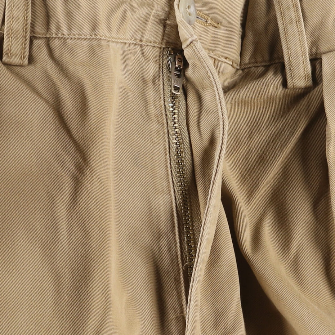 Ralph Lauren POLO by Ralph Lauren ANDREW PANT Two-pleat chino pants for men, equivalent to W34 cotton Beige type Vintage Second Hand