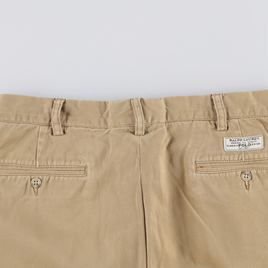 Ralph Lauren POLO by Ralph Lauren ANDREW PANT Two-pleat chino pants for men, equivalent to W34 cotton Beige type Vintage Second Hand
