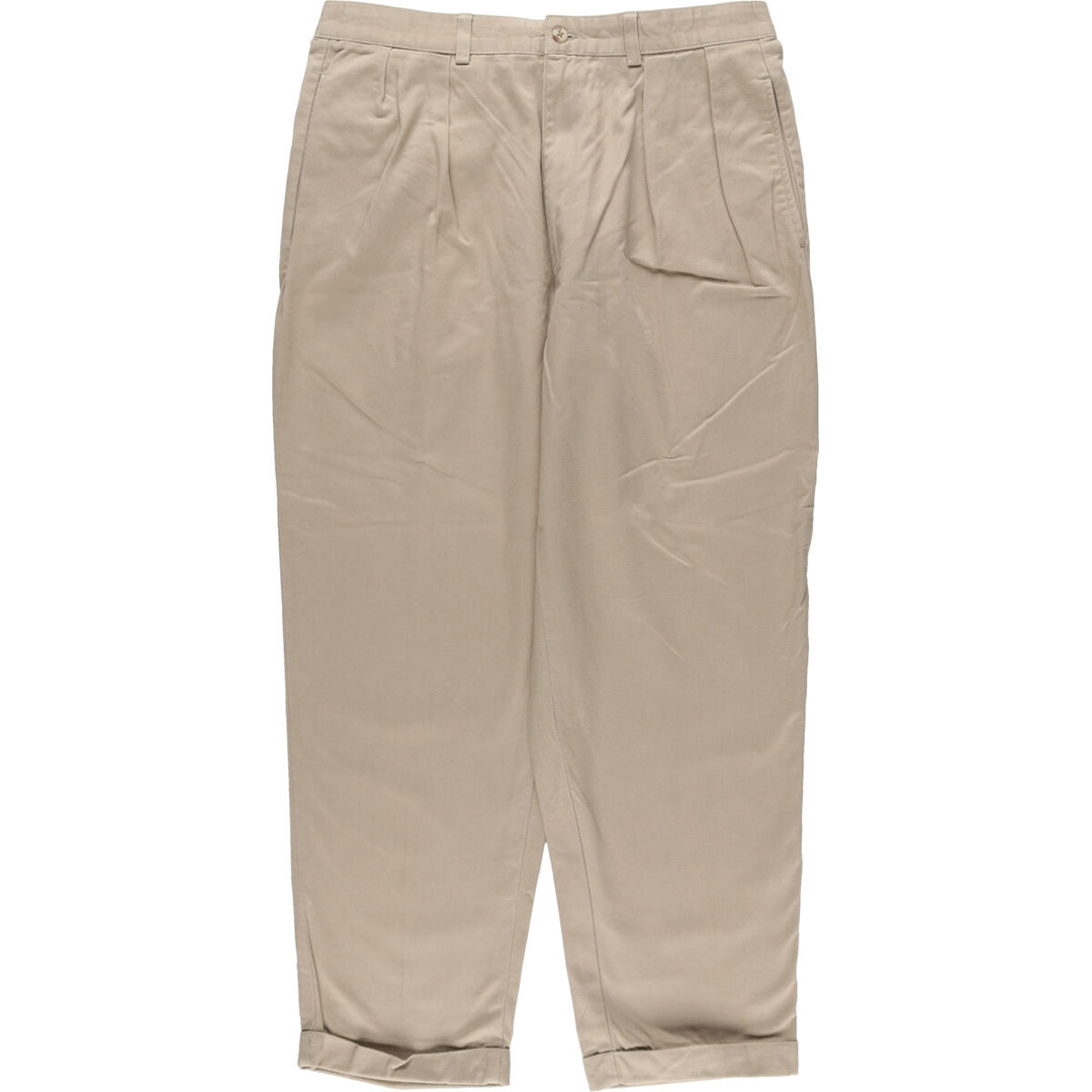 Ralph Lauren POLO RALPH LAUREN Two-pleat chino pants for men, size W34 cotton Beige type Vintage Second Hand