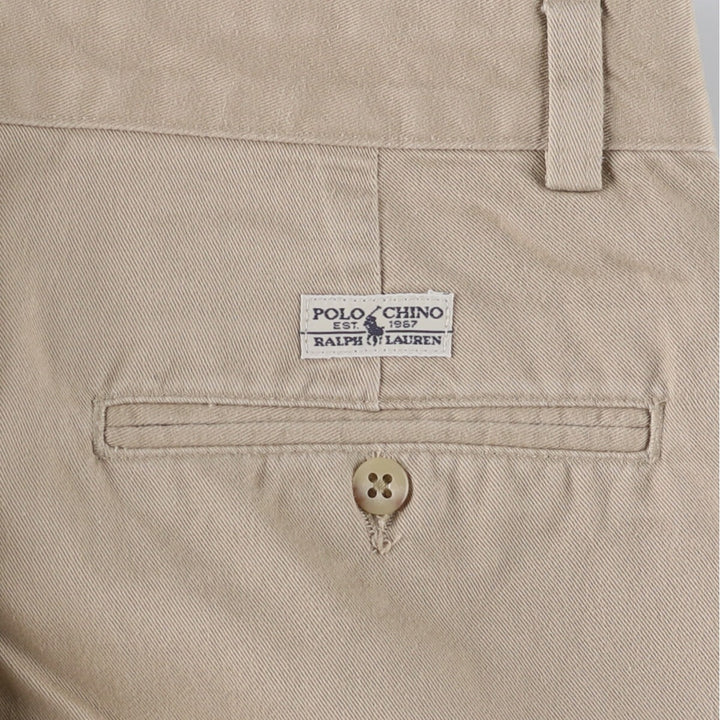 Ralph Lauren POLO RALPH LAUREN Two-pleat chino pants for men, size W34 cotton Beige type Vintage Second Hand