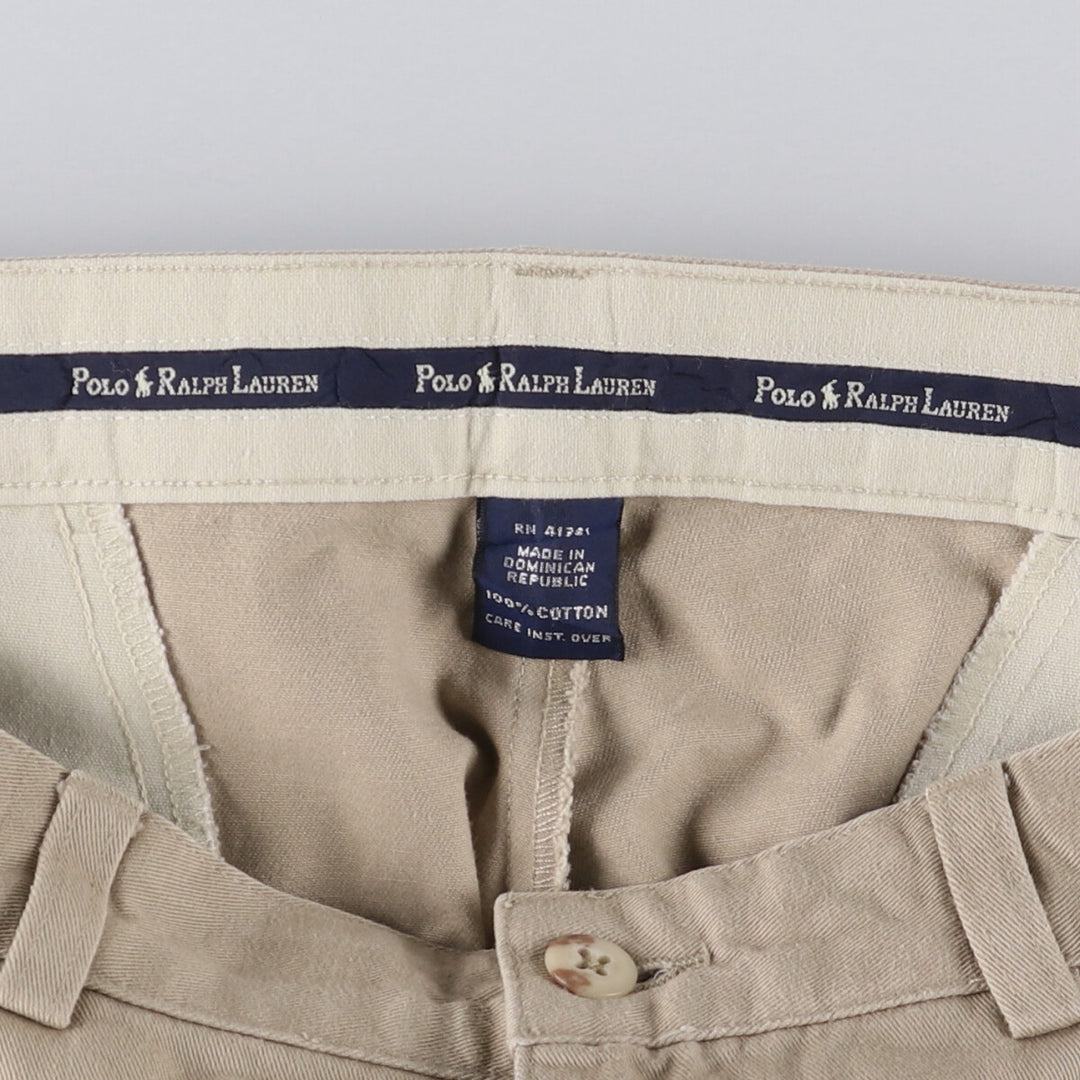 Ralph Lauren POLO RALPH LAUREN Two-pleat chino pants for men, size W34 cotton Beige type Vintage Second Hand