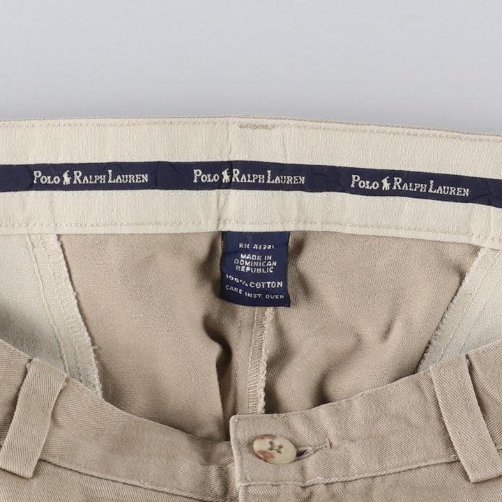 Ralph Lauren POLO RALPH LAUREN Two-pleat chino pants for men, size W34 cotton Beige type Vintage Second Hand