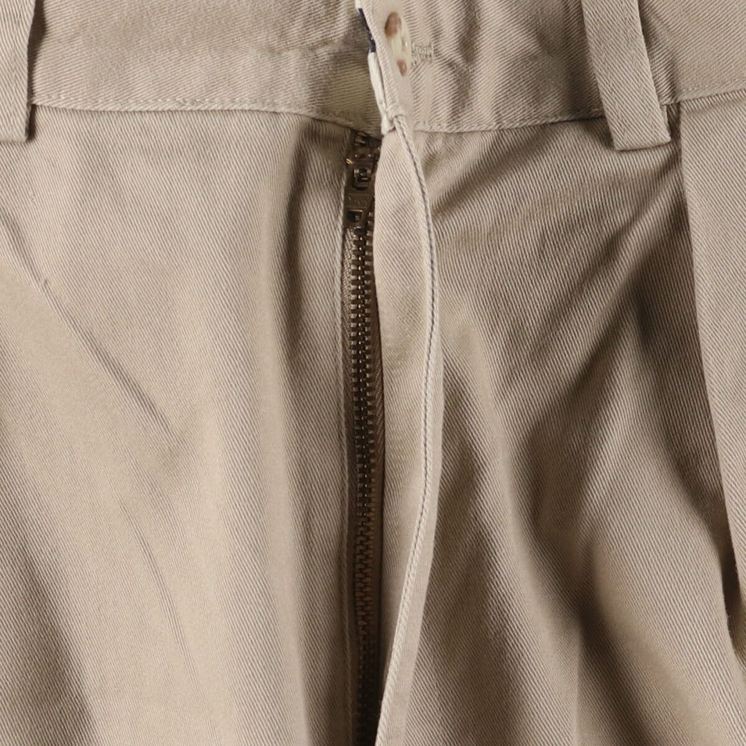 Ralph Lauren POLO RALPH LAUREN Two-pleat chino pants for men, size W34 cotton Beige type Vintage Second Hand