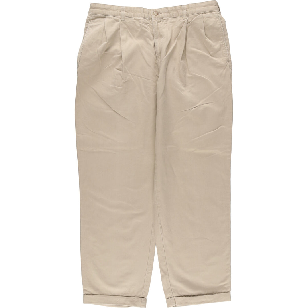 Ralph Lauren POLO RALPH LAUREN Two-pleat chino pants for men, size W36 cotton Beige type Vintage Second Hand