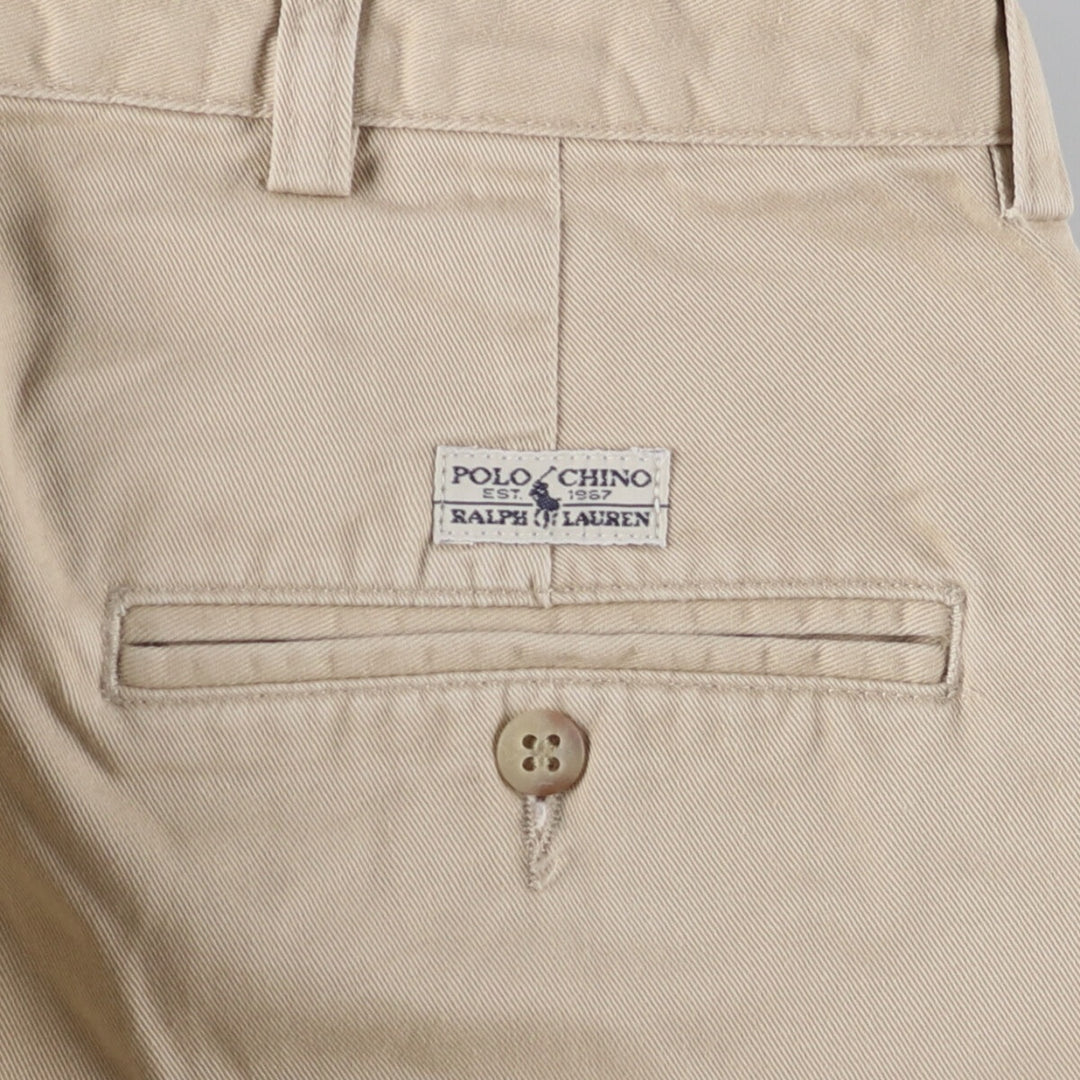 Ralph Lauren POLO RALPH LAUREN Two-pleat chino pants for men, size W36 cotton Beige type Vintage Second Hand