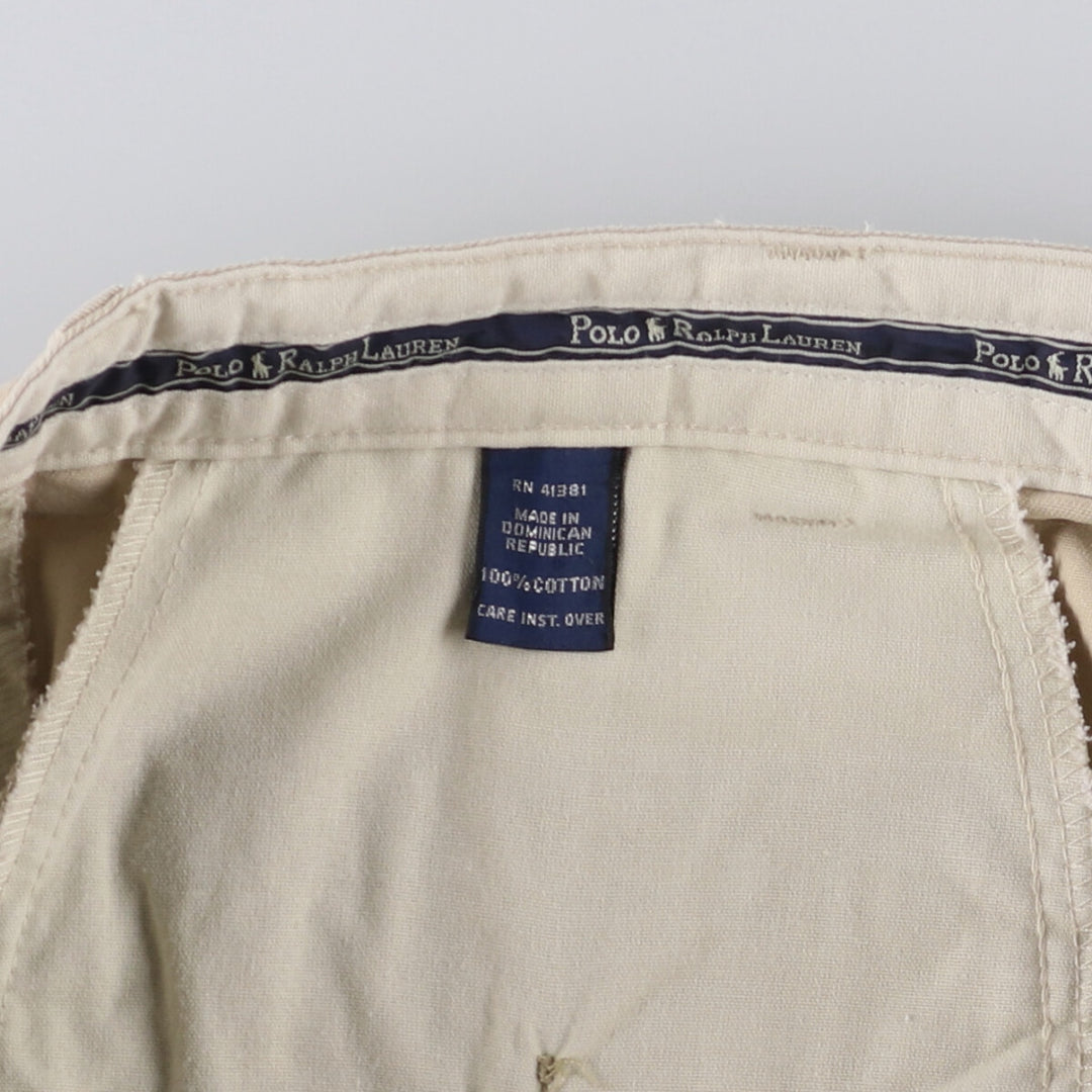 Ralph Lauren POLO RALPH LAUREN Two-pleat chino pants for men, size W36 cotton Beige type Vintage Second Hand