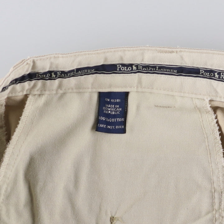 Ralph Lauren POLO RALPH LAUREN Two-pleat chino pants for men, size W36 cotton Beige type Vintage Second Hand