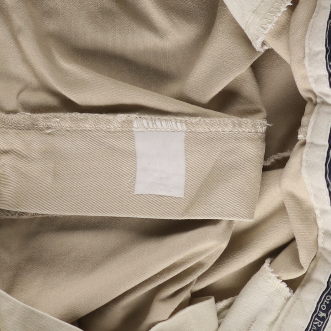 Ralph Lauren POLO RALPH LAUREN Two-pleat chino pants for men, size W36 cotton Beige type Vintage Second Hand
