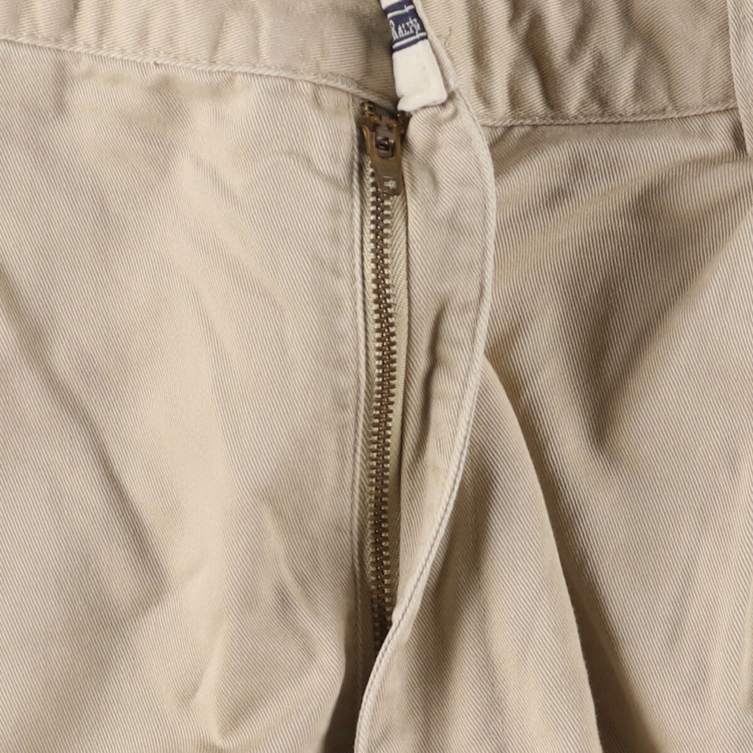 Ralph Lauren POLO RALPH LAUREN Two-pleat chino pants for men, size W36 cotton Beige type Vintage Second Hand