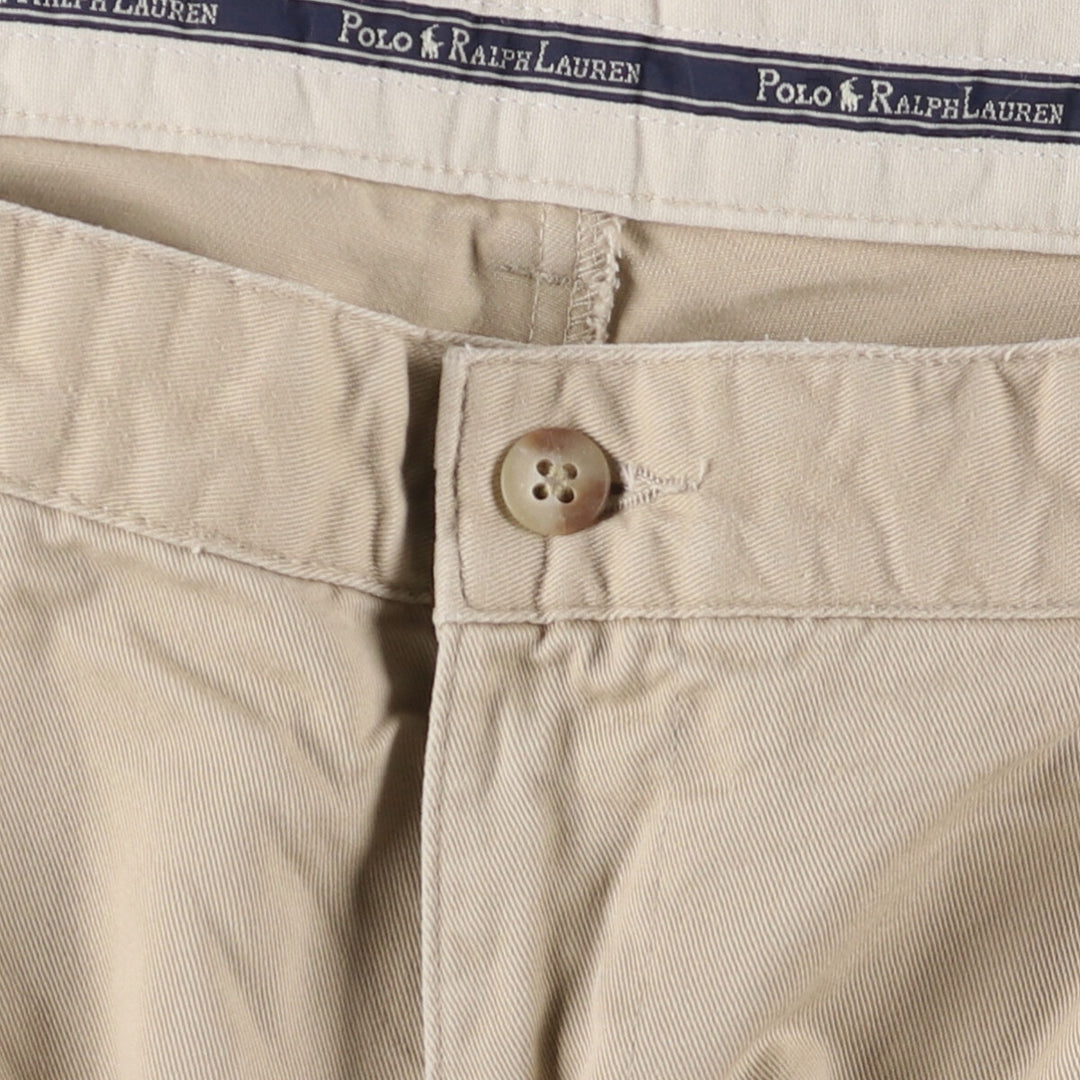 Ralph Lauren POLO RALPH LAUREN Two-pleat chino pants for men, size W36 cotton Beige type Vintage Second Hand