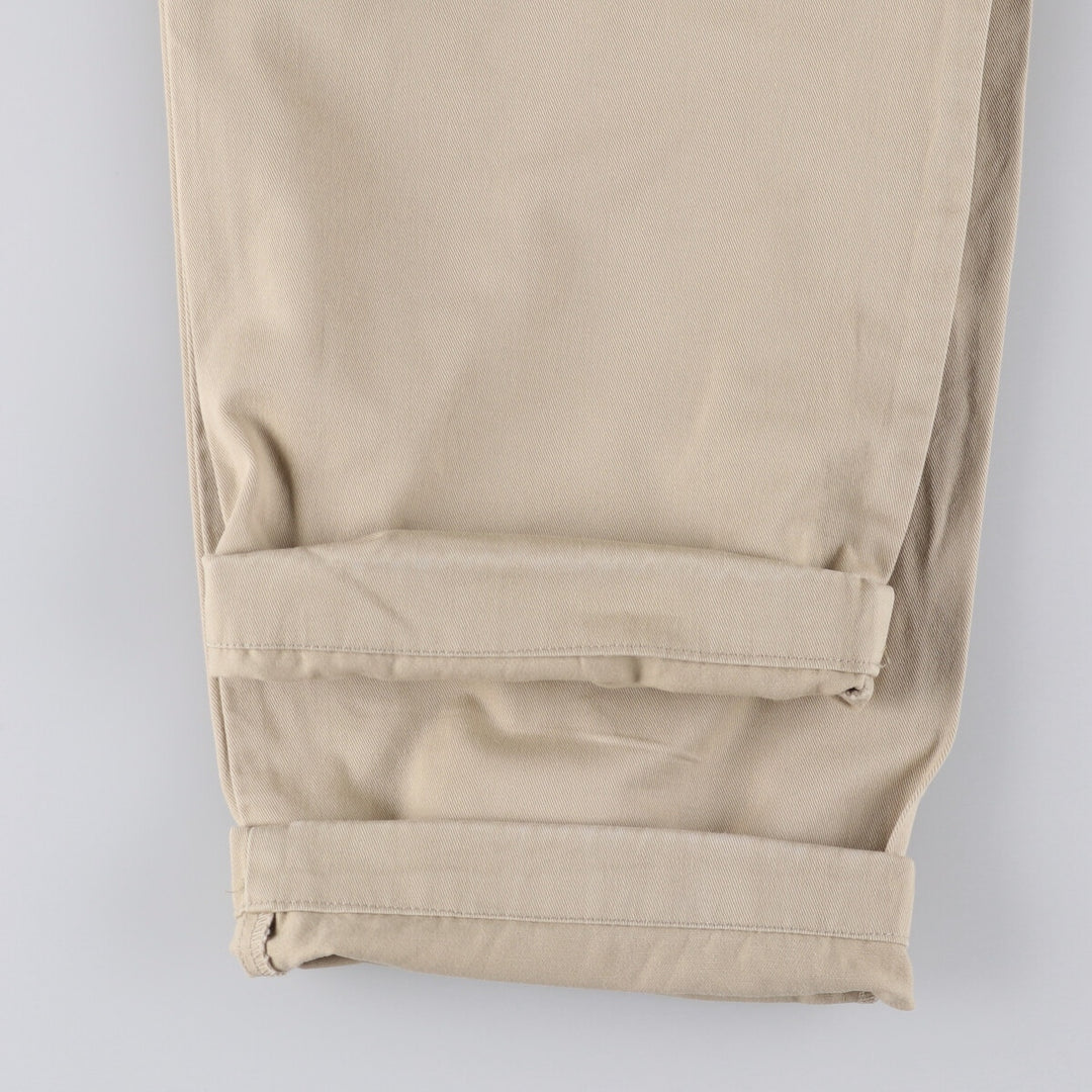 Ralph Lauren POLO RALPH LAUREN Two-pleat chino pants for men, size W36 cotton Beige type Vintage Second Hand