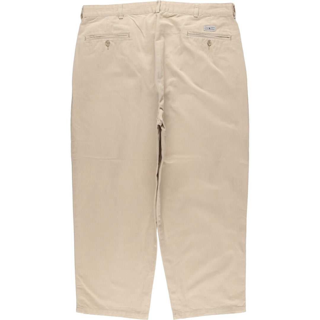 Ralph Lauren POLO RALPH LAUREN Men's Chino Pants, Size W37 (Two-pleat) cotton Beige type Vintage Second Hand