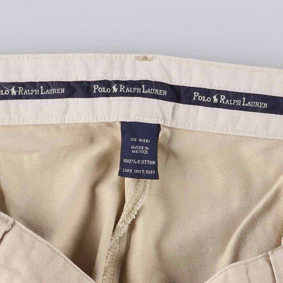 Ralph Lauren POLO RALPH LAUREN Men's Chino Pants, Size W37 (Two-pleat) cotton Beige type Vintage Second Hand