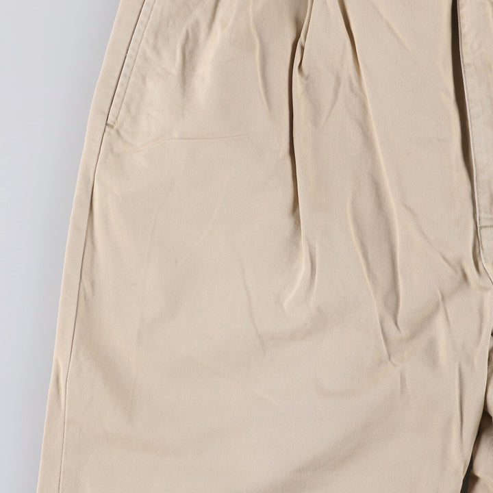 Ralph Lauren POLO RALPH LAUREN Men's Chino Pants, Size W37 (Two-pleat) cotton Beige type Vintage Second Hand