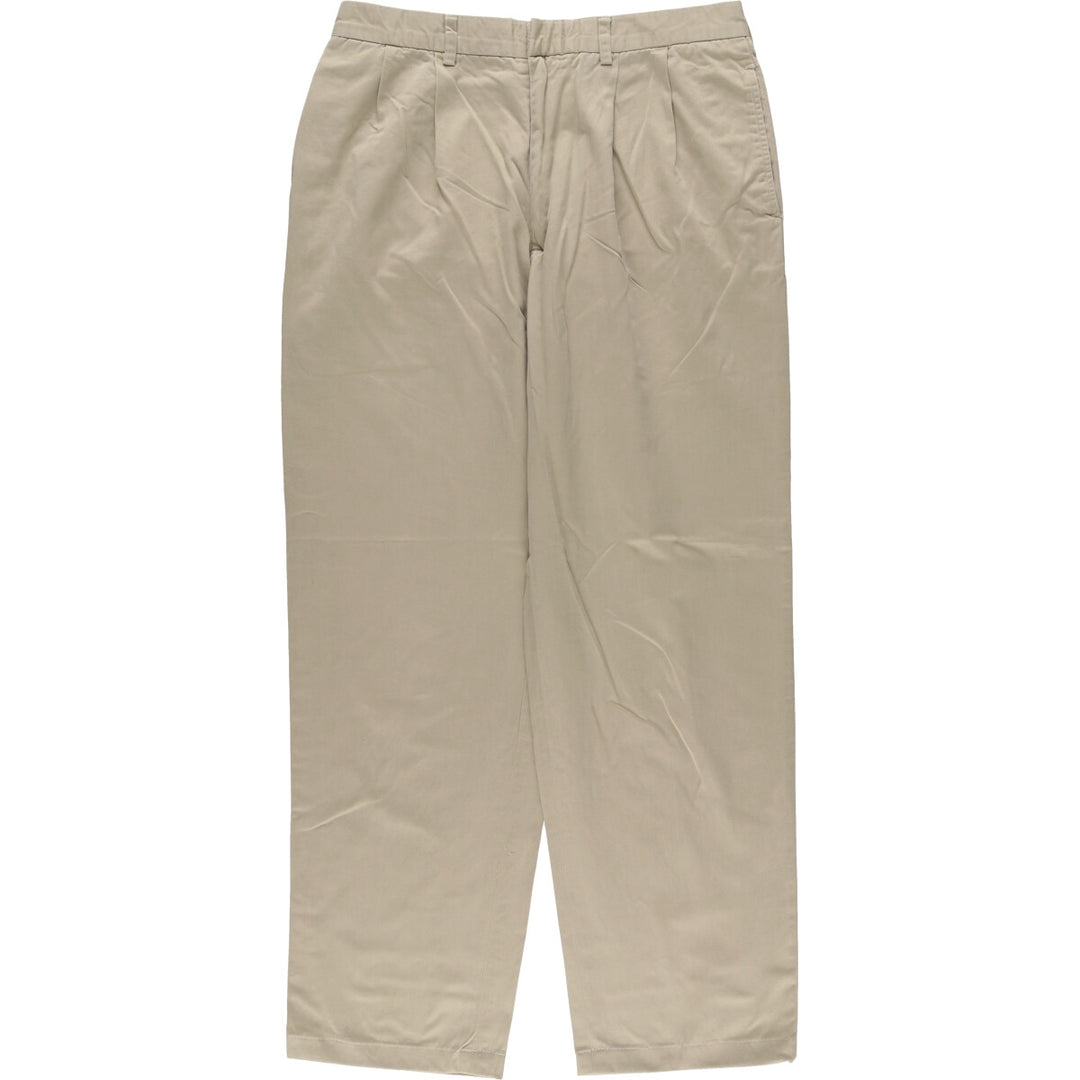 Ralph Lauren POLO by Ralph Lauren Two-pleat Chino Pants for Men, W34 equivalent cotton Khaki type Vintage Second Hand