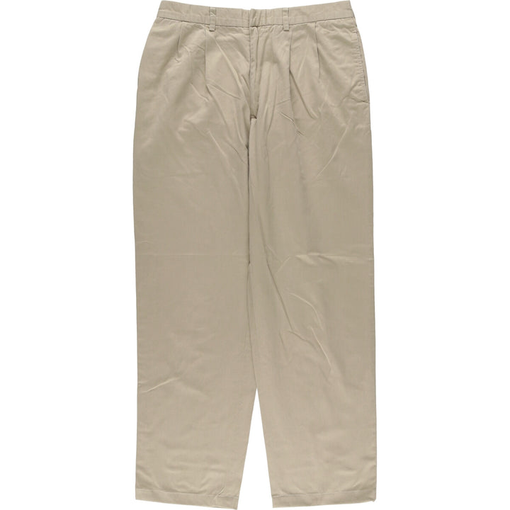 Ralph Lauren POLO by Ralph Lauren Two-pleat Chino Pants for Men, W34 equivalent cotton Khaki type Vintage Second Hand
