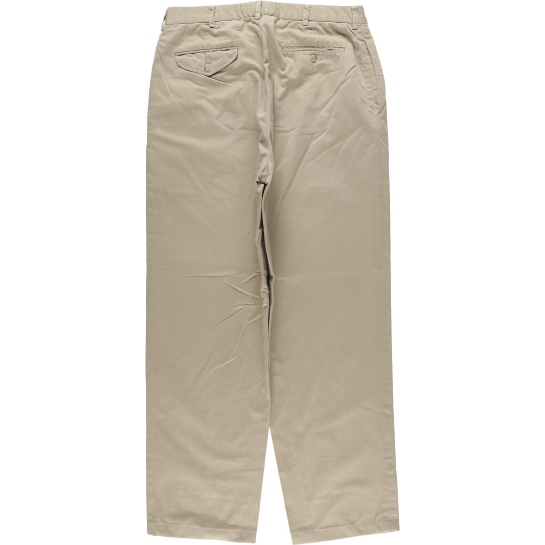 Ralph Lauren POLO by Ralph Lauren Two-pleat Chino Pants for Men, W34 equivalent cotton Khaki type Vintage Second Hand