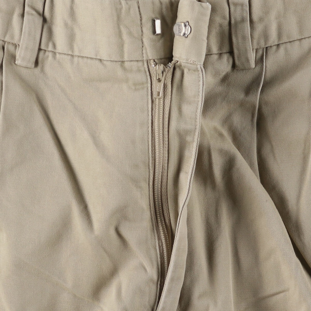 Ralph Lauren POLO by Ralph Lauren Two-pleat Chino Pants for Men, W34 equivalent cotton Khaki type Vintage Second Hand