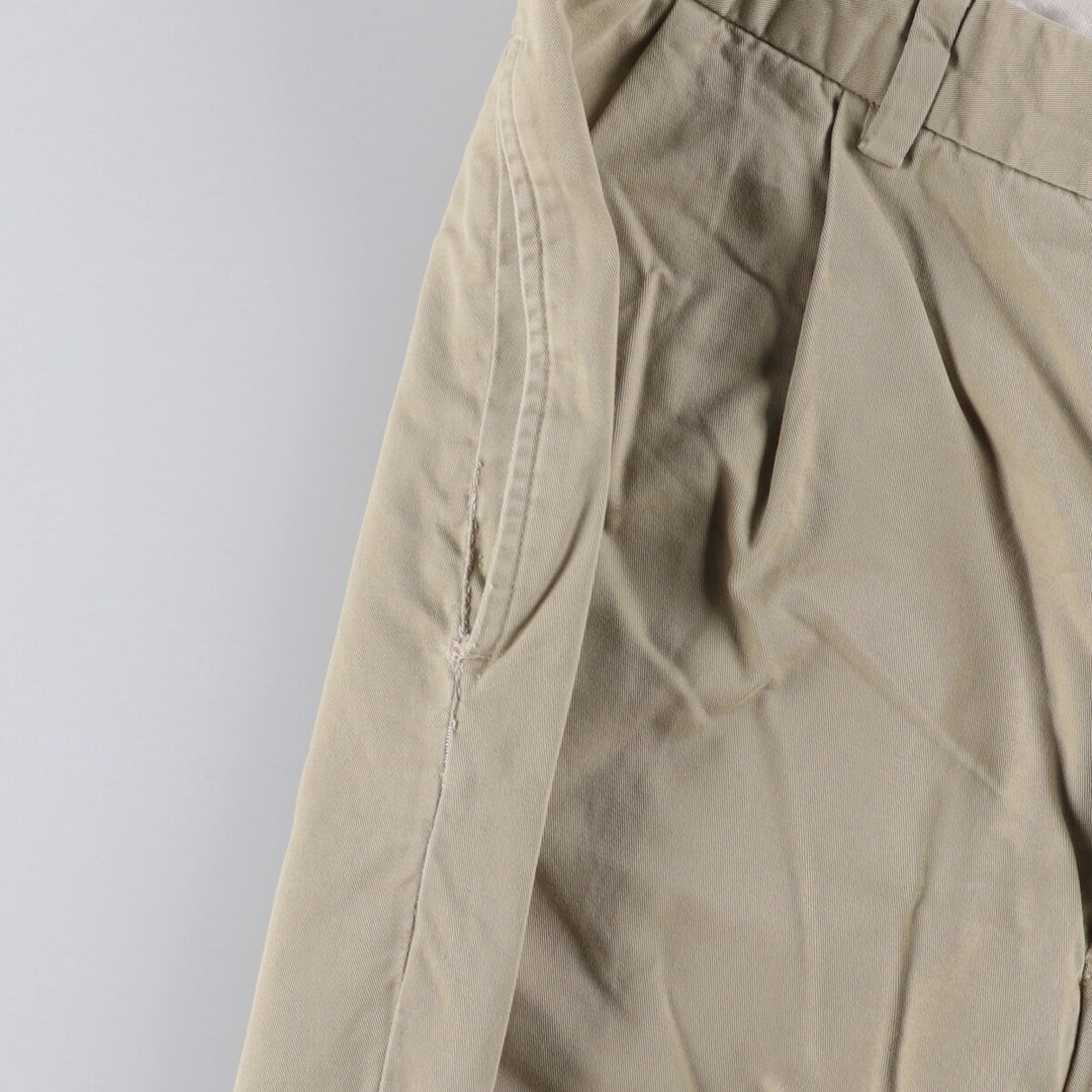 Ralph Lauren POLO by Ralph Lauren Two-pleat Chino Pants for Men, W34 equivalent cotton Khaki type Vintage Second Hand