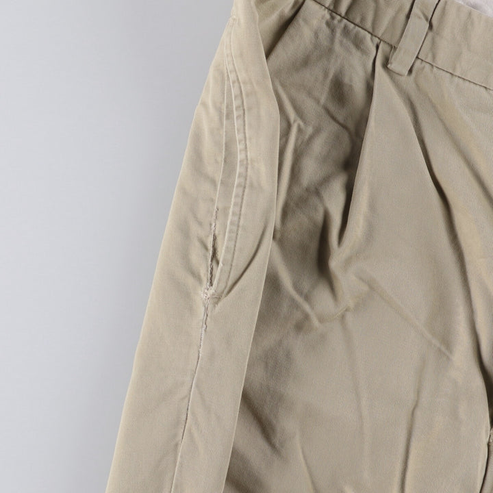 Ralph Lauren POLO by Ralph Lauren Two-pleat Chino Pants for Men, W34 equivalent cotton Khaki type Vintage Second Hand