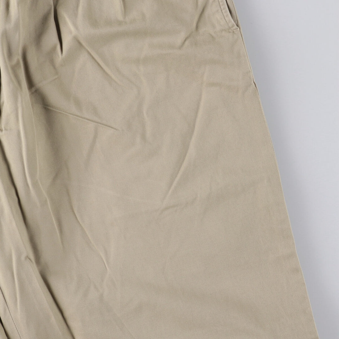 Ralph Lauren POLO by Ralph Lauren Two-pleat Chino Pants for Men, W34 equivalent cotton Khaki type Vintage Second Hand