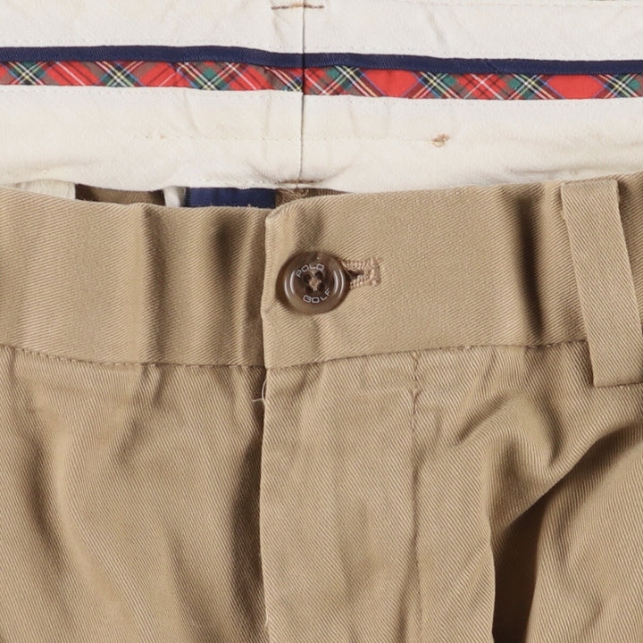 Ralph Lauren POLO GOLF Fairway Pant, two-pleat chino pants, men's size W35. cotton brown type Vintage Second Hand