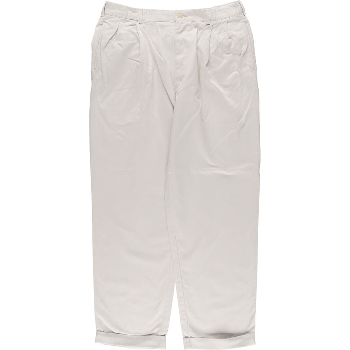 Ralph Lauren POLO by Ralph Lauren Two-pleat Chino Pants for Men, W34 equivalent cotton Beige type Vintage Second Hand