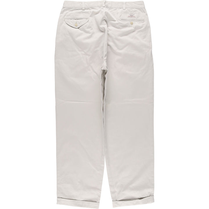 Ralph Lauren POLO by Ralph Lauren Two-pleat Chino Pants for Men, W34 equivalent cotton Beige type Vintage Second Hand