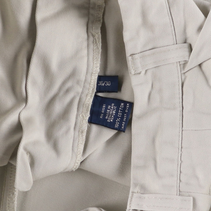Ralph Lauren POLO by Ralph Lauren Two-pleat Chino Pants for Men, W34 equivalent cotton Beige type Vintage Second Hand